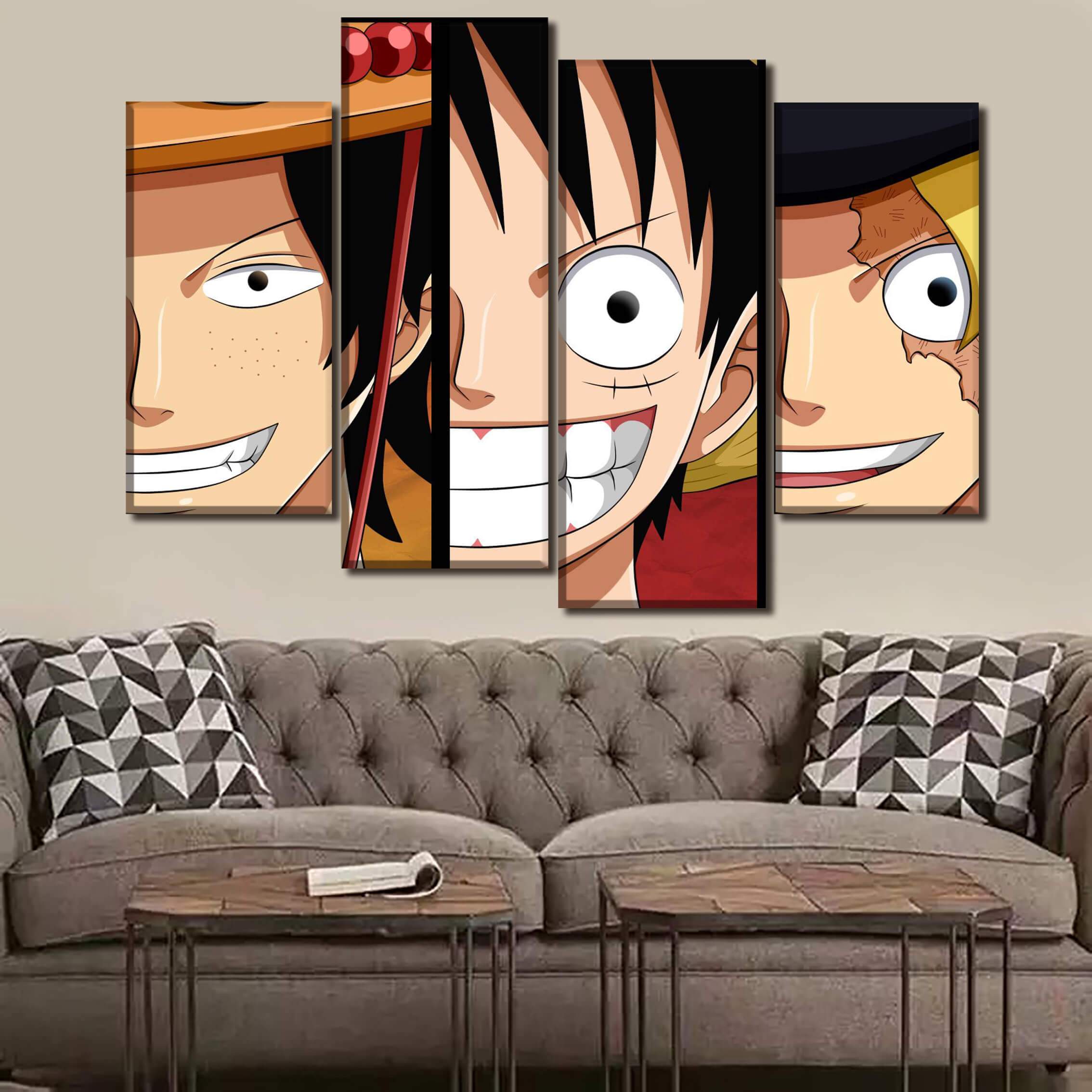 Anime One Piece Luffy Tapisserie Murale Toile de Fond Party Bannière  Décoration 60x80in